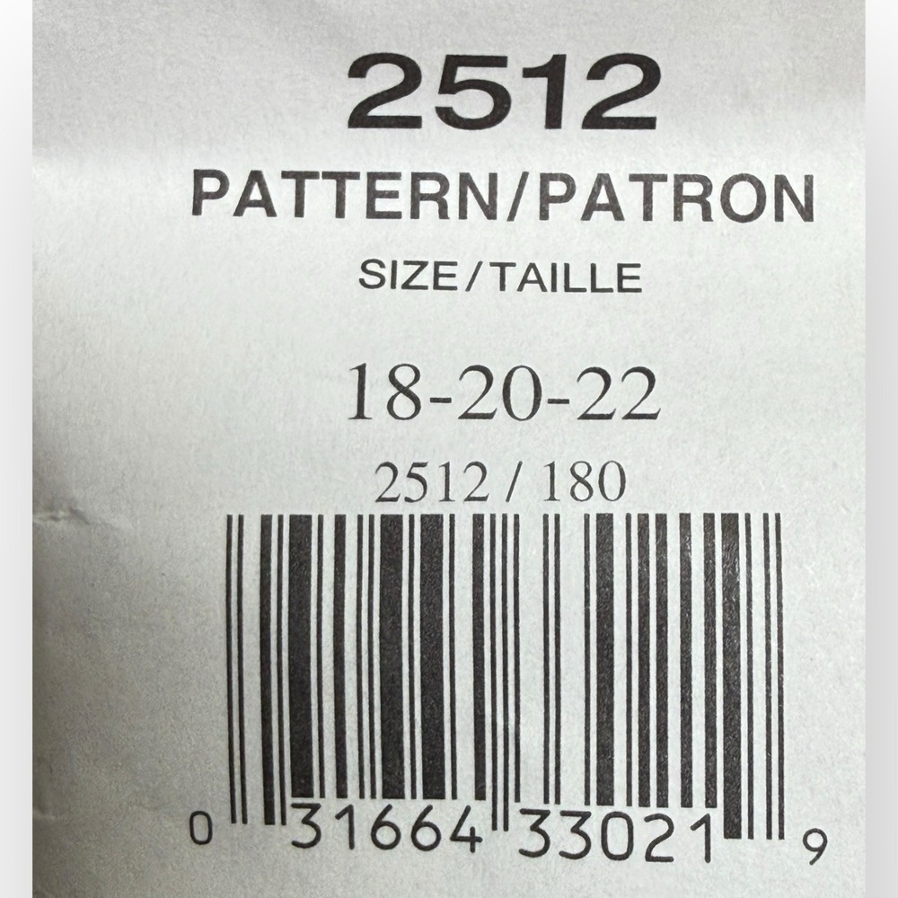 Oscar de La Renta Pattern #2512 Uncut FF Vogue Formal Dress Size 18-20-22 Plus - Picture 3 of 5